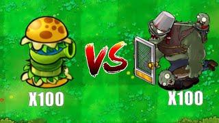 100 Plants Vs 100 Gargantuar, Who will win? Plants vs Zombies Hybrid Challenge