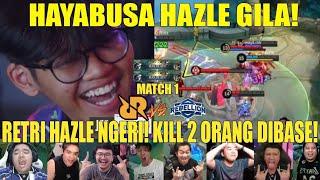 HAZLE SI HAYABUSA! REAKSI STREAMER MELIHAT DEBUT RRQ HAZLE DI MPL ID SEASON 14