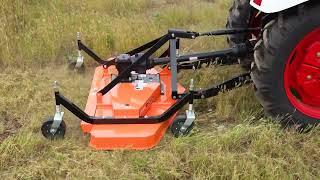 Demonstration of MechMaxx 72in Working Width Finishing Mower for Tractor, 30-50hp,3 Point  FM180