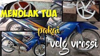 cara mudah ganti velg vrosi di motor honda kharisma || tutorial pemasangan