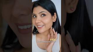 Trying the Viral Cute Korean Magnetic Earrings | No piercing Hack | Niharika Jain