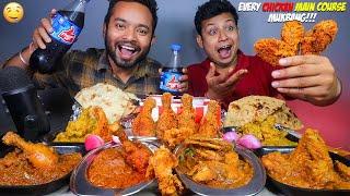 KFC Fried Chicken, Butter Chicken, Kadhai Chicken, Chicken Lababdar, Chicken Hyderabadi with Breads