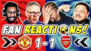 MAN UTD & ARSENAL FANS REACTION TO MAN UTD 1-1 ARSENAL | PREMIER LEAGUE FAN REACTIONS