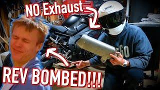 REV BOMBED LIKE A BOSS!!! / Riding without an exhaust / SO LOUD!! / Mini Joe #18