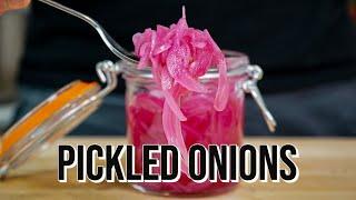 Pickled Onions | Crunchy Pickled Red Onions Recipe