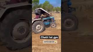 Chatri tut gye #shorts #trending #tractor #tochan #stunt