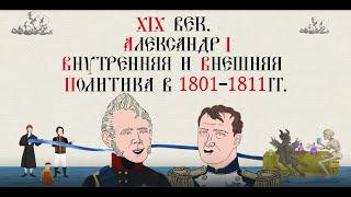 XIX ВЕК. АЛЕКСАНДР I. 1801-1811 гг.ВНУТРЕННЯЯ И  ВНЕШНЯЯ ПОЛИТИКА.Русская история.