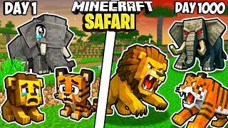 I Survived 1000 Days in a SAFARI in Minecraft