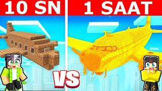 Minecraft'ta 10 Saniyelik Uçak vs 1 Saatlik Uçak! ️ Hangisi Daha İyi?