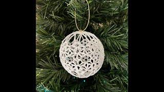 How to Crochet a Ball Ornament for a Christmas Tree - Tutorial #10