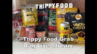 Trippy Food Grab Bag Live Stream LXXI #livestream #food #snacks #review #beer