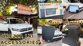 BREZZA 2024 LXI CNG MARUTI ORIGINAL ARMREST |  HEADREST  |  BLAUPUNKT MUSIC SESTEM INSTALLED 