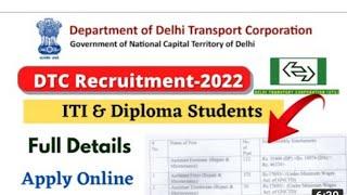 DTC Recruitment 2022 | Fireman & Technician | Being Technical Indian