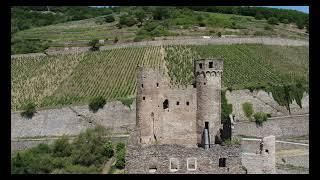 DROHNENFLUG - DJI MINI 2 - 6.6.2022. - Rüdesheim am Rhein - Burgruine Ehrenfels