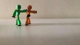 Pete the Brick fights Saul the Stikbot part 2! #stopmotion