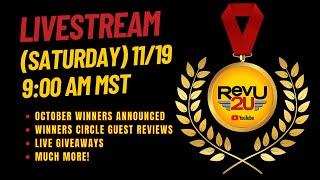 Revu2u Livestream - October Winners Revealed, Giveaways, Guest Reviews, Q&A, and More!