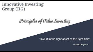 Principles of Value Investing - Part I