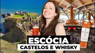 FOMOS PEGOS DE SURPRESA NA ROTA DOS CASTELOS E WHISKY NA ESCÓCIA! Dunnottar, Macallan, Aberdeen