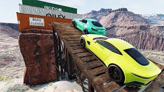 Cars VS 100 Container Jump Driver - BeamNG Drive