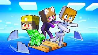 TRAPPED On ONE RAFT as MOBS in Minecraft! ( Tagalog )