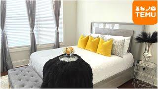 How To Decorate Your Bedroom On A BUDGET| Guest Bedroom Decorating Ideas | Decorate With Me | TEMU