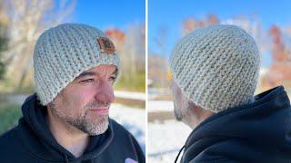 How to crochet a hat for men - Simple Crochet Hat Tutorial - Free crochet pattern