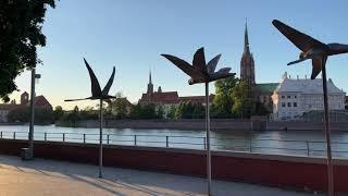 Wroclaw Poland  | 4K May 2022 Afternoon Summer walk on Odra