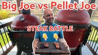 Kamado Joe Pellet Joe vs Big Joe - Steak Head to Head Battle