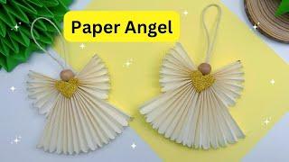 DIY Paper Angel/ How To Make Paper Angel Ornaments For Christmas Decoration / Christmas Craft Ideas