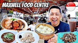 Best Eats at Maxwell Food Centre in Singapore!  Singapore Chinatown Street Food Tour!