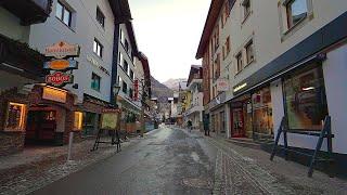 Sankt Anton am Arlberg, ASMR Walk in snowy Mountain Village 4K