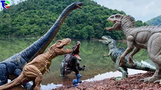 SPINOSAURUS VS T-REX VS INDOMINUS Dinosaur Toy Movie | Jurassic World