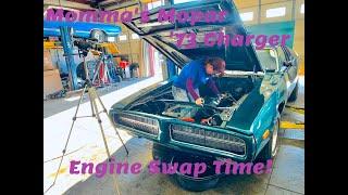 Momma's Mopar 1973 Dodge Charger Pulling the old 400 Big Block Mopar! From Lucore Automotive