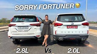 बहुत बुरी हार - TOYOTA FORTUNER VS MG GLOSTER DRAG RACE 