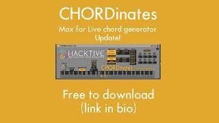 Update | FREE CHORDinates chord generator | Demo | Ableton Live | Max for Live