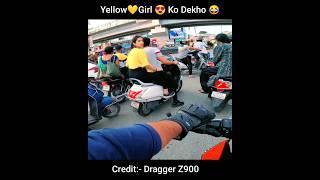 Cute GirlKo Dekho Super Bike | Reaction @DraggerZ900