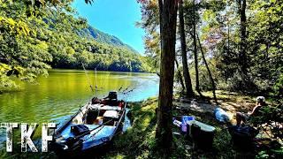 Remote Overnight Camping And Fishing For Monster Catfish!