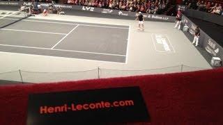 Henri Leconte perfect serve and overhead shot versus Mats Wilander