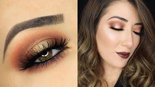 Orange and Gold Halo Smokey Eye Makeup Tutorial