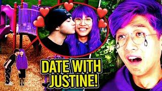 GOING ON A DATE LANKYBOX JUSTINE IN REAL LIFE!! (LANKYBOX GOT MAD)