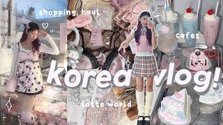 KOREA VLOG  cafes, shopping, lotte world, haul ⋆𖦹.˚