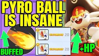 Back to Back 20 KO's is BUFFED PYRO BALL CINDERACE insane?! | Pokemon Unite