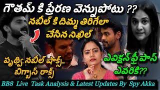 Bigg Boss Telugu 8 Live Task & Eviction Pass Update By Spy Akka | Prerana #biggbosstelugu8 #starmaa