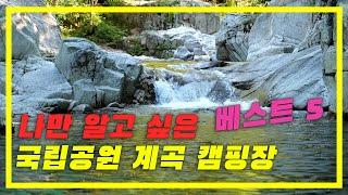 꼭 가봐야하는 국립공원 계곡캠핑장 best5 추천해드립니다 / 계곡캠핑장 추천 / 국립공원관리공단 캠핑장