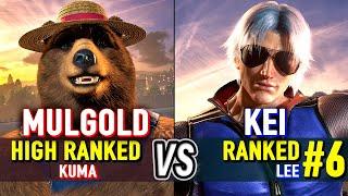 T8  MULGOLD (High Ranked Kuma) vs KEI (#6 Ranked Lee)  Tekken 8 High Level Gameplay