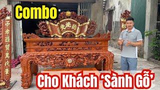 🟢Anh Khách Đắk Lắk Sành Gỗ – Biếu Bố Mẹ Sập Thờ Mai Điểu Cuốn Thư Mai Hóa Long Đẹp Chuẩn Nghệ Thuật