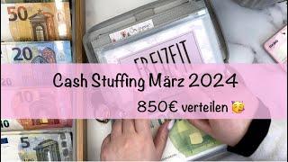 Cash Stuffing  März 2024 - Schritt für Schritt durch die Umschläge  Sparen mit der Umschlagmethode