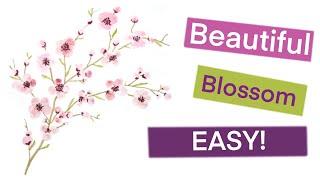 Easy Cherry Blossom Watercolour – No Brush Needed!