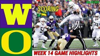 Washington Huskies Vs #1 Oregon Ducks [WEEK 14] GAME HIGHLIGHTS Nov 30,2024 Men's College Football