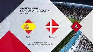 Spain vs Denmark | Estadio Enrique Roca de Murcia | 2024-25 UEFA Nations League | PES 2021